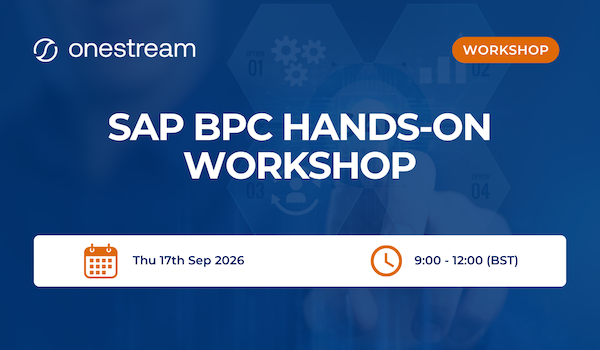 Workshop - Migrating from BPC to OneStream