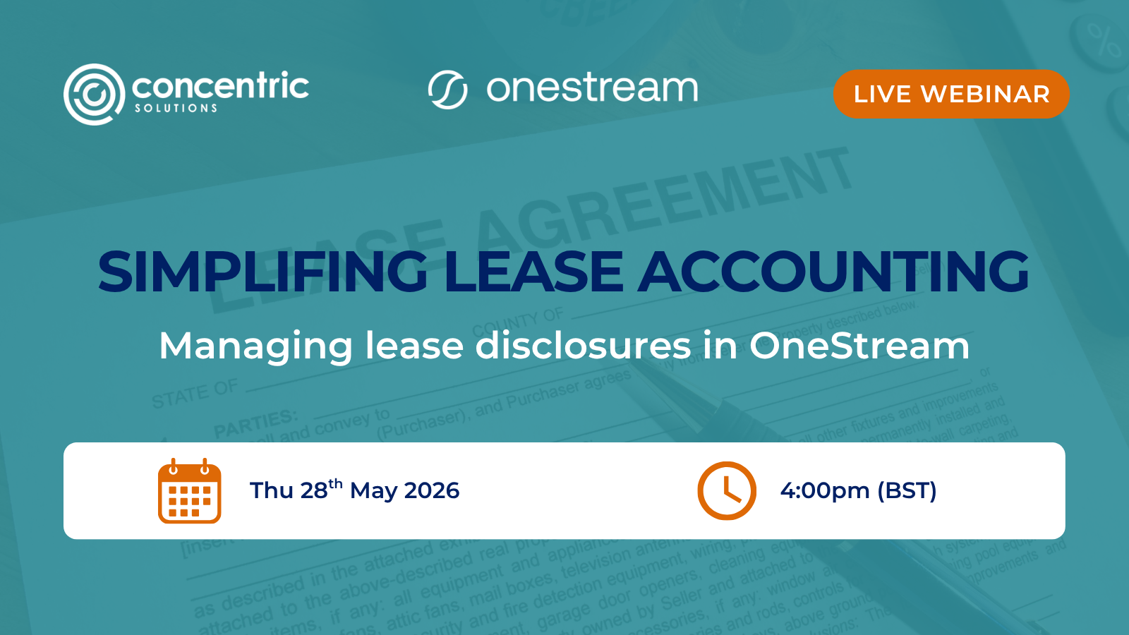 Webinar: Simplifying lease accounting and disclosure management in OneStream 