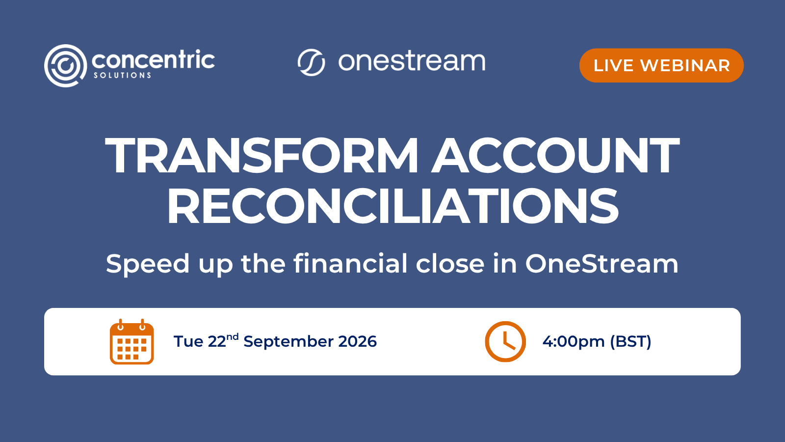 Webinar: Transforming account reconciliations and accelerating the financial close with OneStream