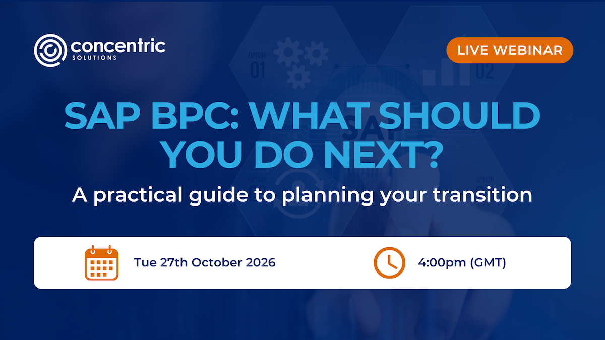 Webinar: Planning your SAP BPC strategy after end-of-maintenance