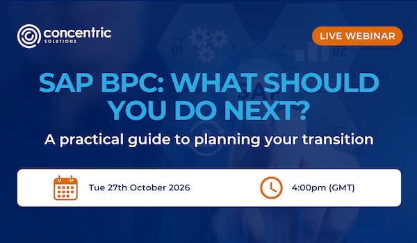 Webinar: Planning your SAP BPC strategy after end-of-maintenance