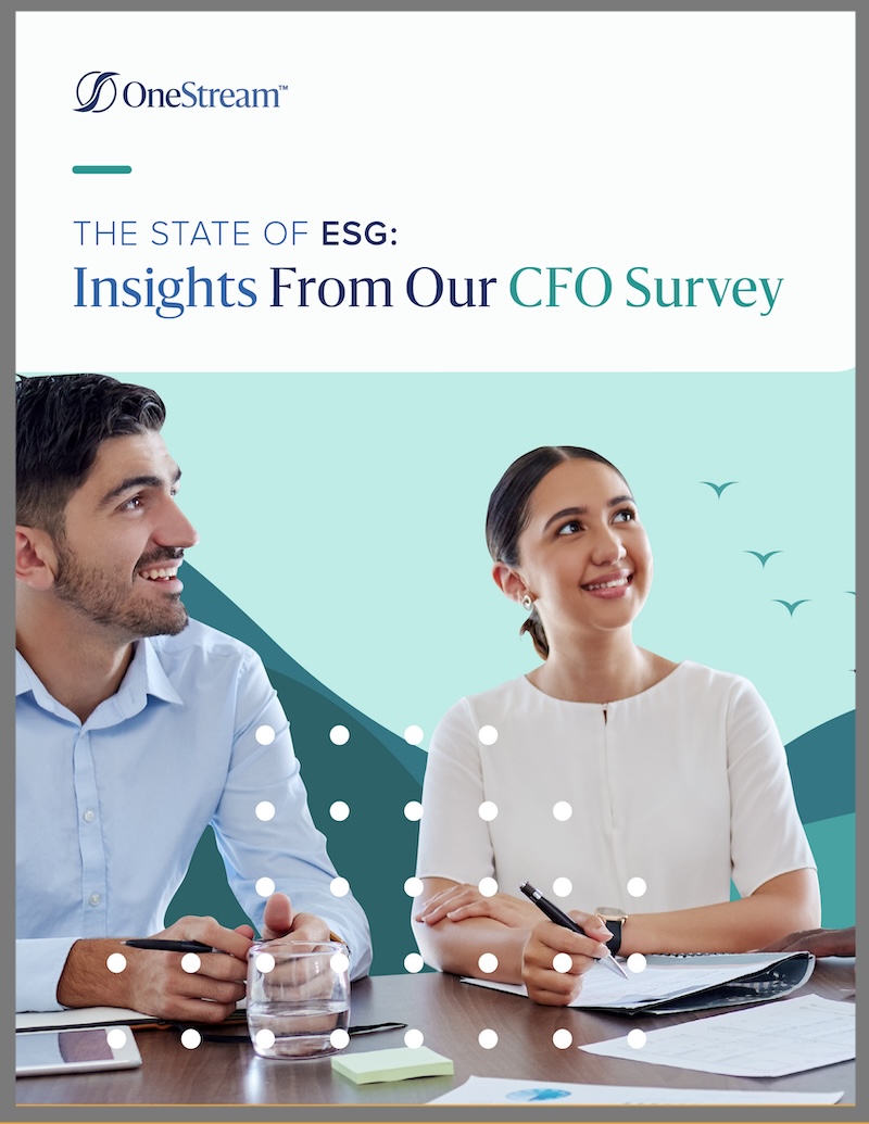 Image: Cover of OneStream's Report on the State of ESG